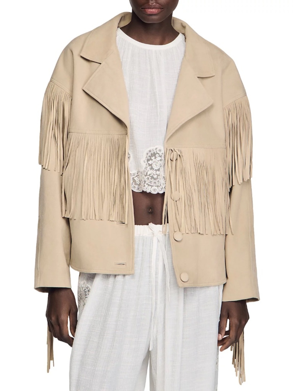 Jackie Fringe Suede Jacket